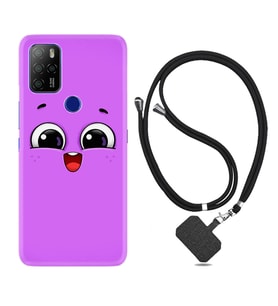 Omix X300 X500 X400 X600 X700 Kılıf Boyun Askılı Silikon Purple Sweety 1717