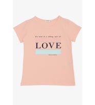 Breeze Kız Çocuk Tişört Yazı Baskılı Taşlı 8-14 Yaş, Pembe
