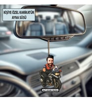 Kişiye Özel Karikatür Erkek Ayna Süsü – Araç İçi Esprili Hediyelik