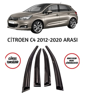 Balp Citroen C4 2012-2018 Cam Rüzgarlık 4lü Takım