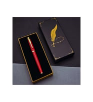 Tüylü Kalem Motif Kutulu Kırmızı Roller Kalem TG-V 11490