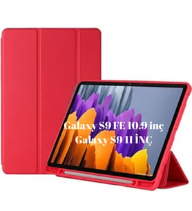 Samsung Galaxy Tab S10 Lite S10 FE S9 FE S9 11inç Kılıf Kalem Bölmeli Smart Case