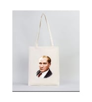 Bez Çanta Dünyası Atatürk Görsel Baskılı Ham Bez Çanta