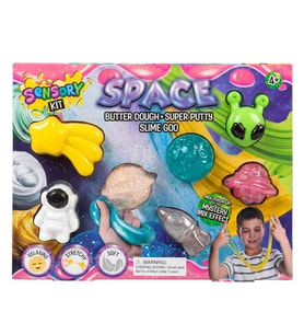 Uzay Temalı Slime Seti - Galaktik Renkli Oyun Jeli, Kendin Yap Süper Putty Duyusal Oyun Seti