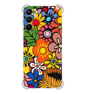 PrintiFy Samsung Galaxy A15 Uyumlu Retro Color 2 Baskılı Şeffaf Köşe Korumalı Antişok Kılıf