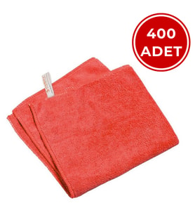 Mulpex Mikrofiber Genel Temizlik Bezi Kırmızı 40X40 cm. - 400 Adet