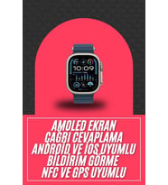 49Mm Akıllı Saat Amoled Ekranlı Kadın Erkek Kol Saati Plastik Kordon