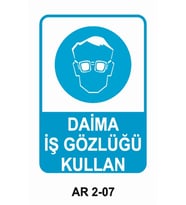 İŞ GÜVENLİĞİ UYARI LEVHASI 1 ADET PVC 21 X 29CM