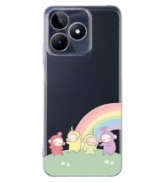 Realme C53 Uyumlu Teletubbies Desenli Şeffaf Telefon Kılıfı