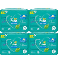 Prima Islak Havlu Mendil Temiz ve Ferah (Bitki Bazlı) 12 Li Set (4PK*3) 624 Yaprak
