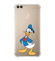 Huawei P Smart  Köşe Korumalı Antişok Kapak Donald Duck Tasarımlı Şeffaf  Kılıf