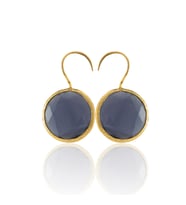 Kadir Jewellery 22 Ayar Altın Kaplama Kadın Taşlı Küpe -El İşçiliği Ve Hipoalerjenik Küpe