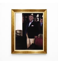 Tablore Atatürk Kütüphane Pozu Dekoratif Tablo - Karizmatik Atatürk Çerçeveli