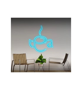 Tea Yazılı ve Şekilli Neon Tabela