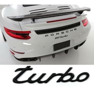 PORSCHE TURBO MAT SİYAH BAGAJ YAZISI
