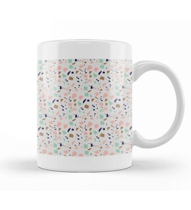Pastel Terrazzo Tasse Kupa Bardak Porselen