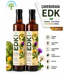 ÇareBurada EDK Sirke 500 ml 2 ADET Enginar, Devedikeni, Karahindiba