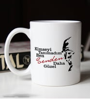BK Gift Kimseyi Tanımadım Ben Atatürk Temalı Beyaz Kupa Bardak-3, Arkadaşa Hediye , Doğum Günü Hediyesi