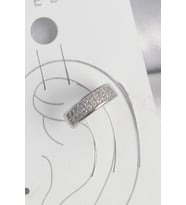 Pirinç Gümüş Renk Zirkon Taşlı Kıkırdak Model Kadın Küpe 5886