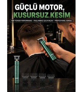 Profesyonel Salon Kalitesinde Saç ve Sakal Kesme Makinesi