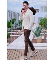 Yan Cep Keten Slim Fit Keten Karışımlı Jogger Pantolon 1003260169