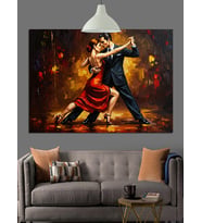 Tutkulu Tango Dansı Dekoratif Kanvas - Mdf Ahşap Tablo