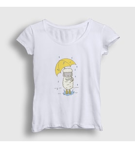 Presmono Kadın Beyaz Sheep And Rain Kuzu T-Shirt 288948tt (Beyaz)