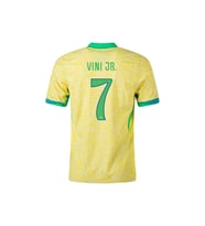 vini jr Brezilya yeni sezon 2024/25 yetişkin kısa kol fıtbol forması HD1199 (Sarı)
