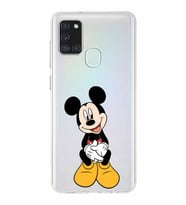 Samsung Galaxy A01  Kapak Mickey Mouse Tasarımlı Şeffaf Silikon Kılıf