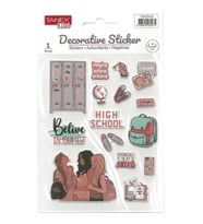 TANEX KIDS TNX-25423 DEKORATİF ETİKETLER - PUFFY OKUL SERİSİ STICKER