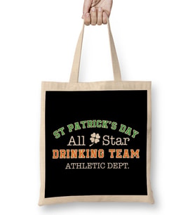 St Patrick s Day Drinking Team Bez Çanta Uzun Saplı
