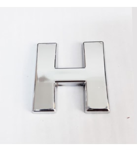 Cemax H Harfi 3,75 cm Krom Yapışkanlı
