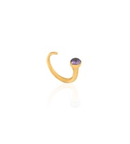 Kadir Jewellery 22 Ayar Altın Kaplama Zirkon Taşlı Ayarlanabilir Kadın Minimal Yüzük