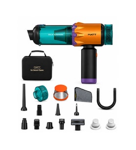 MATT MCV22 Turuncu/Mor Araç Süpürgesi - 22KPA Yüksek Vakum Gücü, 220W Fırçasız Motor