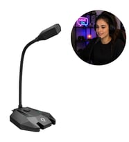 SNOPY SN-110M Siyah Led Işıklı USB Gaming Oyuncu Masaüstü Mikrofon