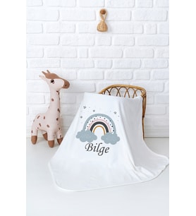 Pia Baby Premium %100 Pamuk Çift Kat Penye Bebek Battaniyesi 80x80 cm 5027-11 (Krem)
