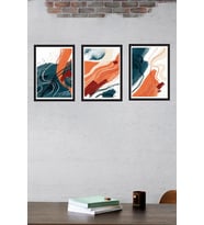Minimal Soyut Ahşap Dekor Tablo 17x23  M9 (Beyaz)