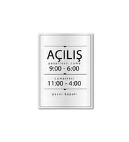 AÇILIŞ KAPANIŞ MESAİ SAATLERİ METAL