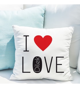 I love You Yastığı Kişiye Özel