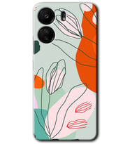 Xiaomi Redmi 13C Kılıf HD Desen Baskılı Kılıf - Vektör Çiçekler