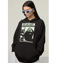 Tasarım Justin Bieber Off My Face Baskılı Unisex Oversize Şarkıcı Hoodie