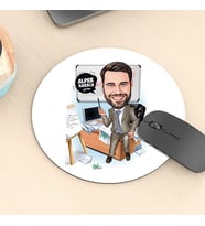 Kişiye Özel Karikatürlü Erkek Profesör Mousepad