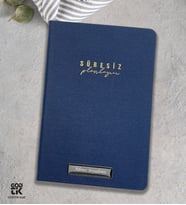 Kişiye Özel Co Notes Marka Lacivert Renk Tarihsiz Ajanda / Süresiz Planlayıcı 13×21 CM Deri Kapak İplik Dikiş Özel Kutusunda - Godtik LLC