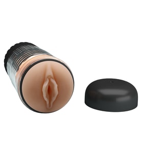 LilituShop Dil Uyarım Titreşimli Realistik Suni Vajina Erkek Mastürbatör