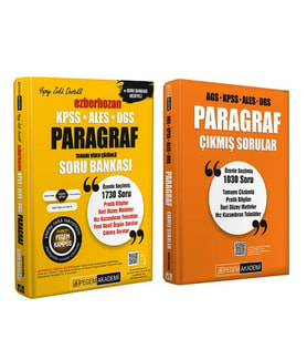 Pegem Akademi KPSS ALES DGS Ezberbozan Paragraf Soru ve Çıkmış Sorular Seti 2 Kitap
