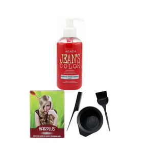 Jeans Color Saç Boyası Somon 250ml Saç Açıcı Ve Fluweel Saç Boya Seti