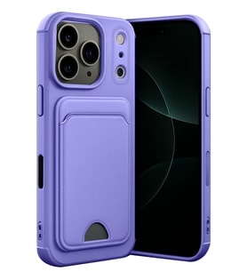 iPhone 17 Pro Max Kelvin Kartvizitli Silikon - Lila