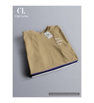 Nevermind Unisex Be Calm Özel Tasarım - Oversize T-Shirt (Bej)