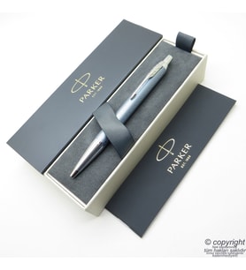 Parker IM Premium Saten Mavi Krom Tükenmez Kalem  İsme Özel Kalem