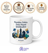 Kişiye Özel Zeka Oyunu Temalı Baskılı Kupa Bardak Hediye